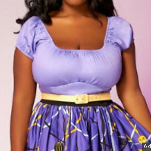 Pinup Couture Tops - PuG Lavender Peasant Top